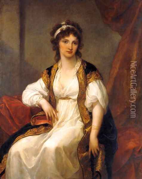 Portrait of a Young Woman Oil Painting - Angelica Kauffmann