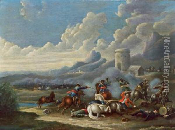 Combattimento Di Cavalleria Oil Painting - Georg Phillip Rugendas II