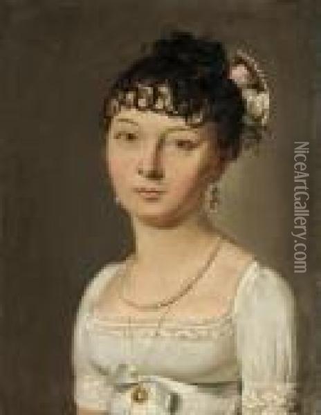Portrait Of Woman Oil Painting - Louis Leopold Boilly