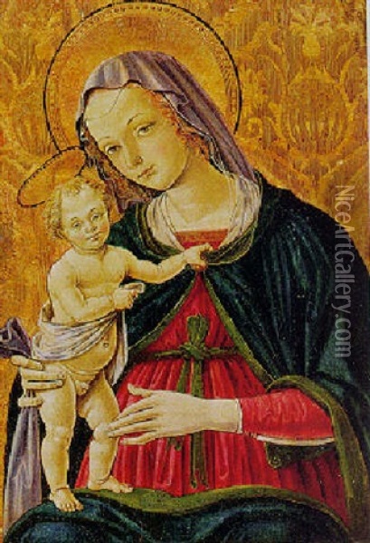Madonna And Child Oil Painting - Fiorenzo di Lorenzo