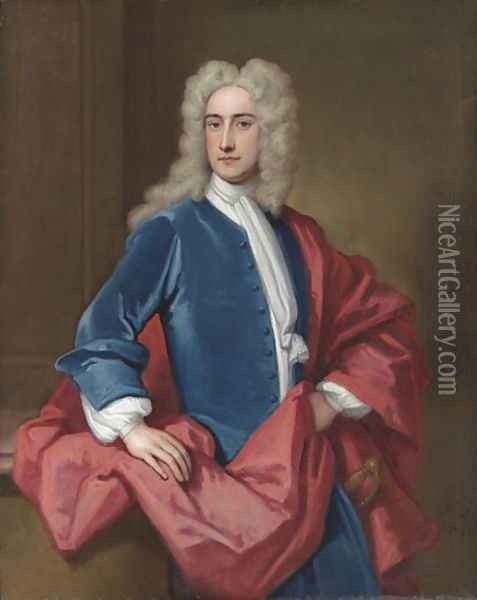 Samuel Sandys Oil Painting - Sir Godfrey Kneller