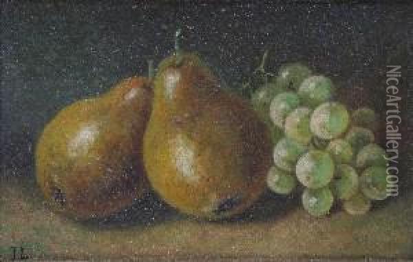 Two Still-life Paintings With Fruit Oil Painting - James Lewy