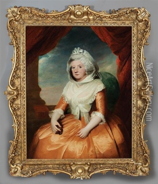 Portrait Of Mrs. Maria Kenyon Jones Walley Of Scarborough Oil Painting - John Opie