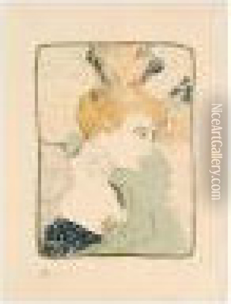 Mademoiselle Marcelle Lender, En Buste (wittrock 99; Delteil 102; Adhemar 131) Oil Painting - Henri De Toulouse-Lautrec