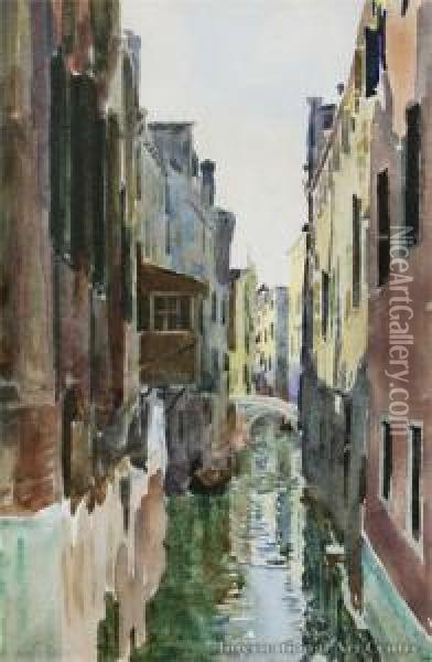 Canal Scene, Venice Oil Painting - James Fraser Scott