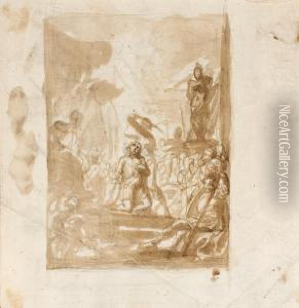 Etude Pour Le Martyr De Saint Geron Oil Painting - Cornelis I Schut