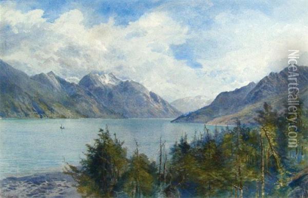 Lake Wakatipu Oil Painting - William Matthew Hodgkins