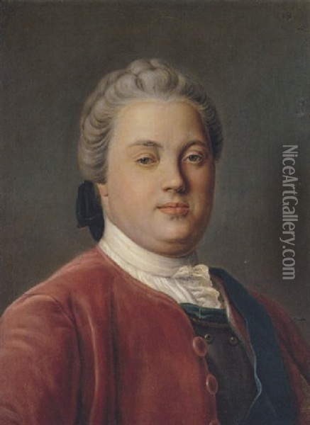 Portrait Of Kurprinz Friedrich Christian Von Sachsen Oil Painting - Pietro Antonio Rotari