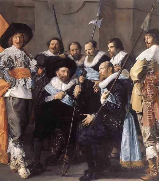 The Meagre Company (detail 1) 1633-37 Oil Painting - Frans Hals