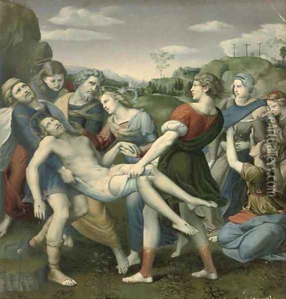The Entombment of Christ Oil Painting - Eliseo Tuderte Fattorini