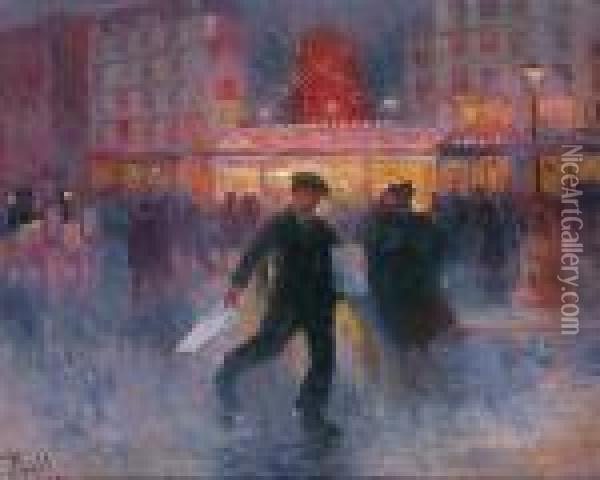 Paris, Le Moulin Rouge Oil Painting - Elie Anatole Pavil