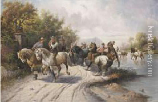 Horse Ride Oil Painting - Konstantin Stoilov