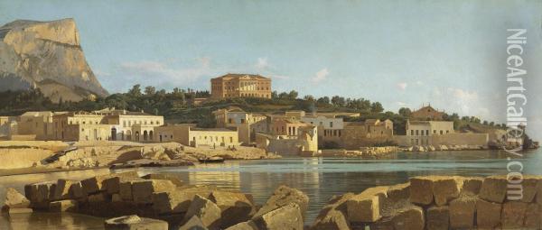 View Of Acquasanta, Palermo Oil Painting - Francesco Lojacono