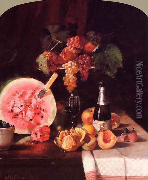 Still Life with Watermelon Oil Painting - William Merritt Chase