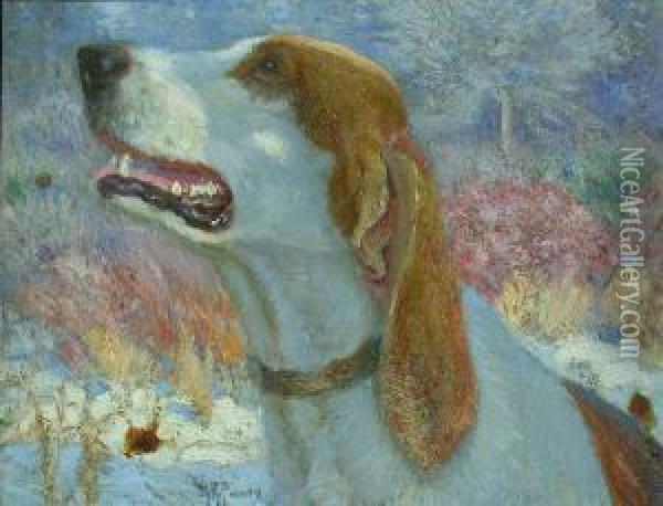 Young Kentucky Hound 'radnor Hunt' Oil Painting - Henry Rankin Poore