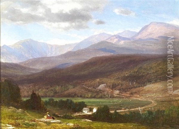 Presidential Range, Conway Valley Oil Painting - Samuel Lancaster Gerry