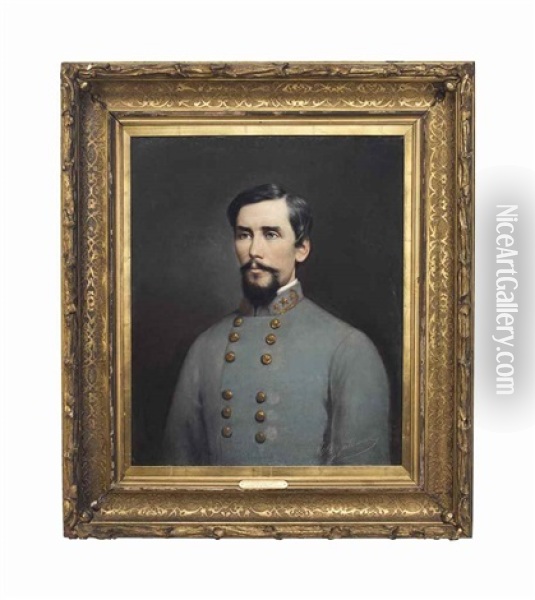 Major General Patrick R. Cleburne Oil Painting - Louis Mathieu Didier Guillaume