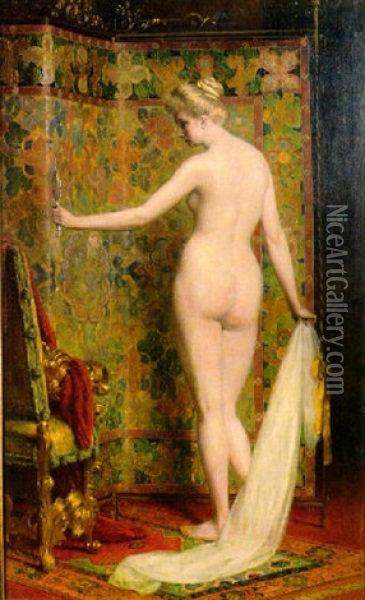 Standing Nude Female Oil Painting - Carl Probst