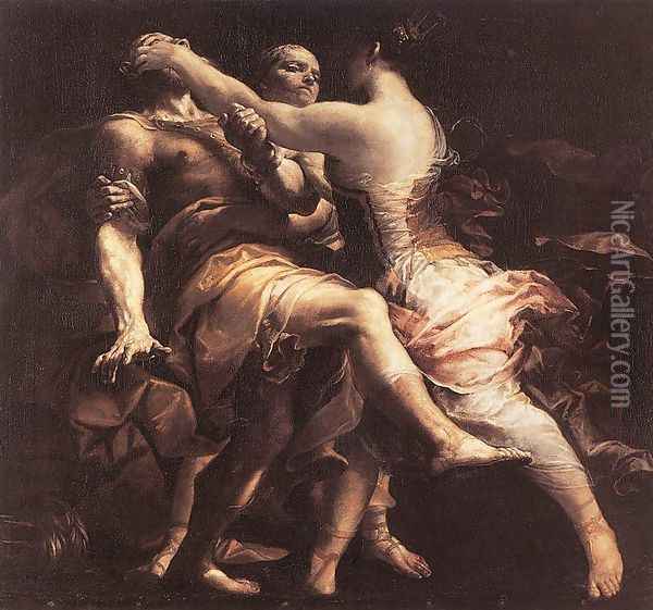 Hecuba Blinding Polymnestor Oil Painting - Giuseppe Maria Crespi