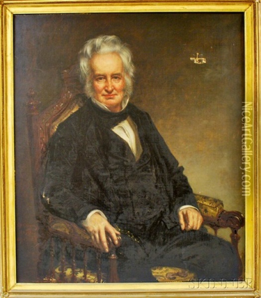 Portrait Of John Brown Francis Oil Painting - George Peter Alexander Healy