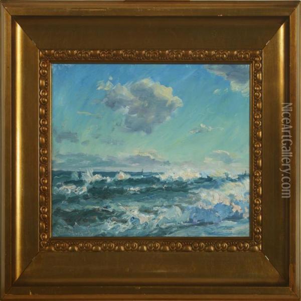 Seascape Oil Painting - Laurits Regner Tuxen