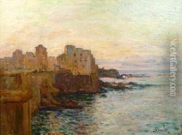 Vue De Pointe Pescade A Alger Oil Painting - Alphonse Birck