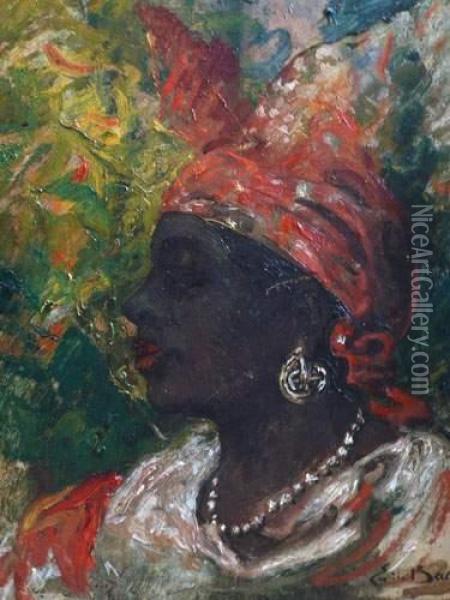 Portrait De Femme  Oil Painting - Emile Baes