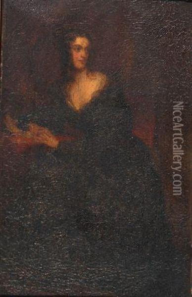 Portrait Of Mrs. William Locke Of Norbury Park Oil Painting - George Frederick Watts
