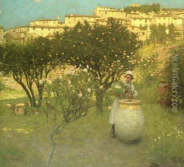 December in Provence Oil Painting - Henry Herbert La Thangue