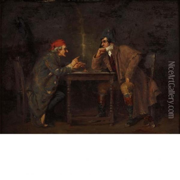 Pawnbroker Oil Painting - John Arthur Lomax