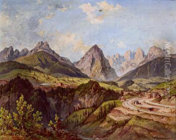 Landschaft Bei Arnoldstein Oil Painting - Jacob Canciani