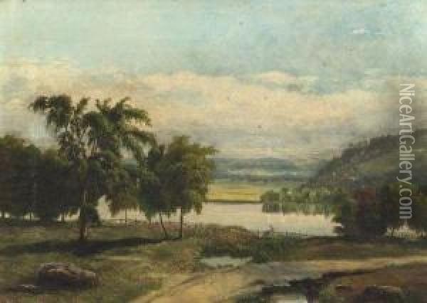 Meadows River Oil Painting - Clinton Loveridge