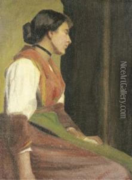 Portrait Of Mrs. Frieseke Oil Painting - Alson Skinner Clark