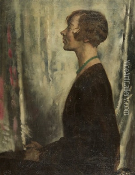 Portrait Of Mrs. Bendir Oil Painting - Sir William Orpen