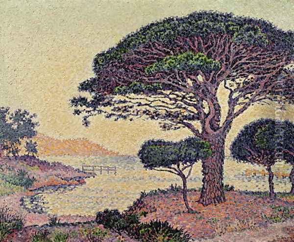Umbrella Pines at Caroubiers, 1898 Oil Painting - Paul Signac