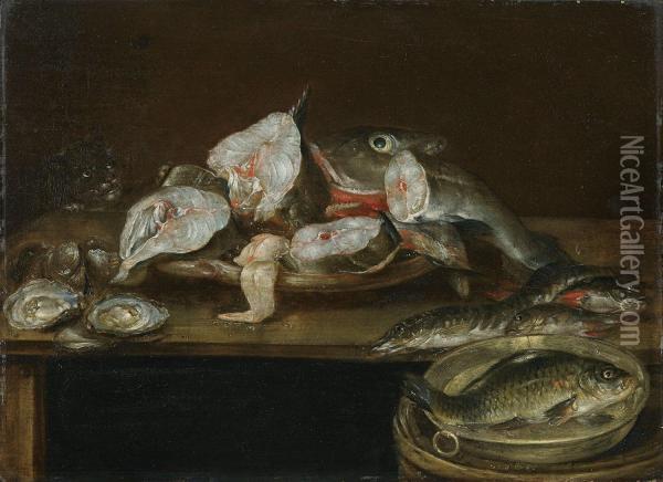 Fischstillleben Oil Painting - Alexander Adriaenssen