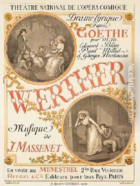 Werther Oil Painting - Eugene Grasset