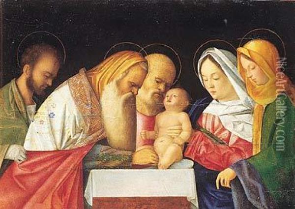 La Circuncision Oil Painting - Antonio De Bellis