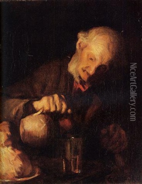 The Brown Jug Oil Painting - Sir George Clausen