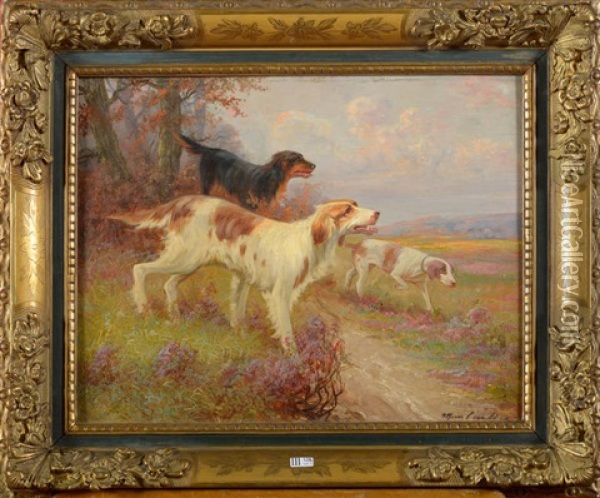 Chiens De Chasse Oil Painting - Max Carlier