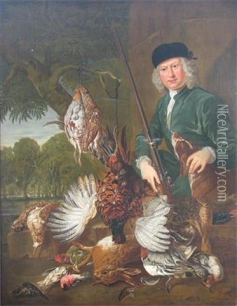 A Huntsman And Dead Game Oil Painting - Jan Fyt