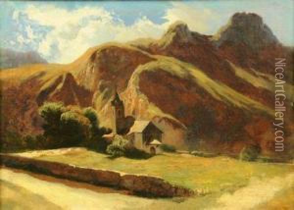 Paesaggio Montano Oil Painting - Ernesto Rayper