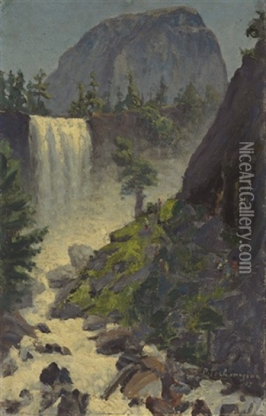 Yosemite Park Oil Painting - Panos Terlemezian