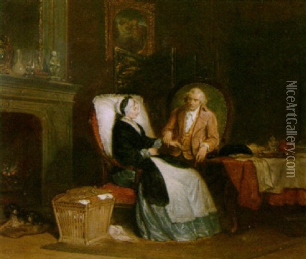 The Doctor's Visit Oil Painting - Herman Frederik Carel ten Kate