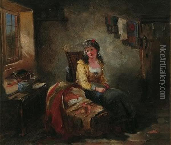 Domestic Happiness Oil Painting - Thomas Faed