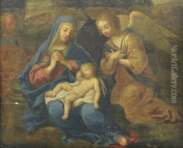 The Rest On The Flight Into Egypt Oil Painting - Jacques Stella