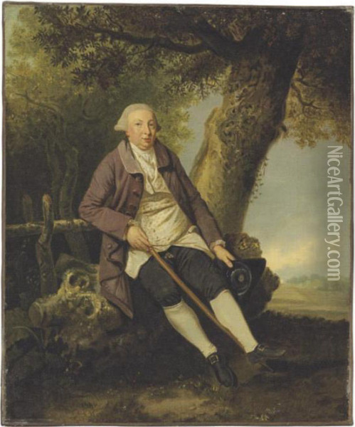 Portrait Of Thomas Bradshaw, Esq., Junior Secretary To Thetreasurer Oil Painting - Johann Zoffany