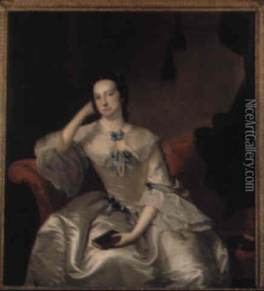 Portrait Of Mary, Lady Hervey Oil Painting - Thomas Hudson