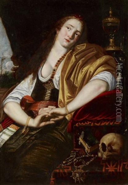 Maria Magdalena Als Reuige Busserin Oil Painting - Abraham Janssens