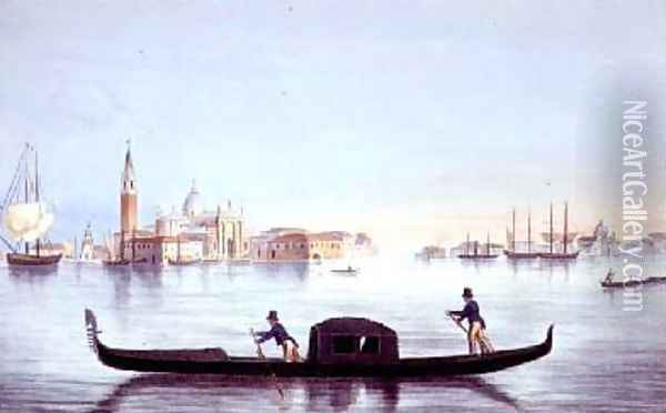 Venetian Gondola Oil Painting - Marco Moro